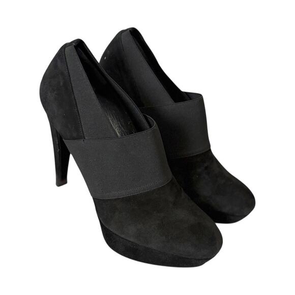 Stuart Weitzman Heels - Size 8 - Black - 5 inch Sleek Heel - Platform Sole - Picture 1 of 10